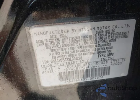 2025 Nissan Kicks S Fwd from USA, damaged, VIN 3N8AP6BA3SL304278